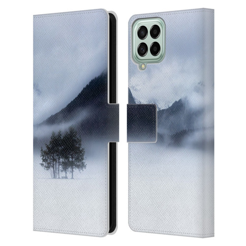 Patrik Lovrin Magical Foggy Landscape Fog, Mountains And A Tree Leather Book Wallet Case Cover For Samsung Galaxy M53 (2022)