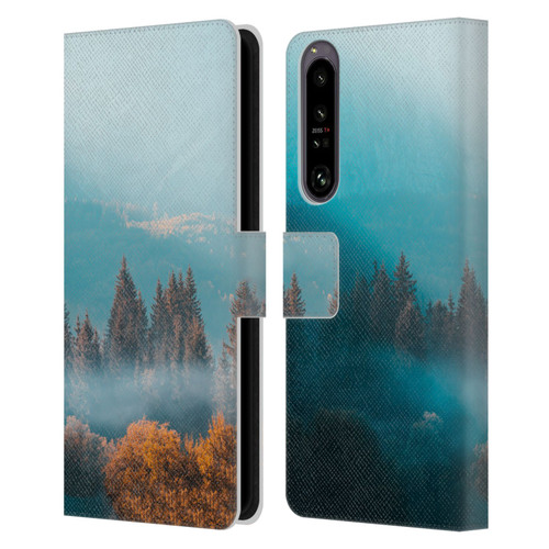 Patrik Lovrin Magical Foggy Landscape Autumn Forest Leather Book Wallet Case Cover For Sony Xperia 1 IV