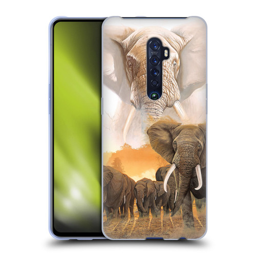 Graeme Stevenson Wildlife Elephants Soft Gel Case for OPPO Reno 2