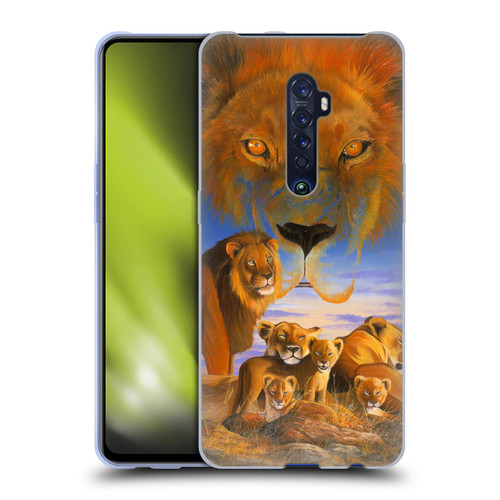 Graeme Stevenson Wildlife Lions Soft Gel Case for OPPO Reno 2