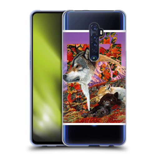Graeme Stevenson Wildlife Wolves 4 Soft Gel Case for OPPO Reno 2