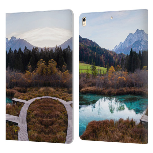 Patrik Lovrin Magical Lakes Zelenci, Slovenia In Autumn Leather Book Wallet Case Cover For Apple iPad Pro 10.5 (2017)