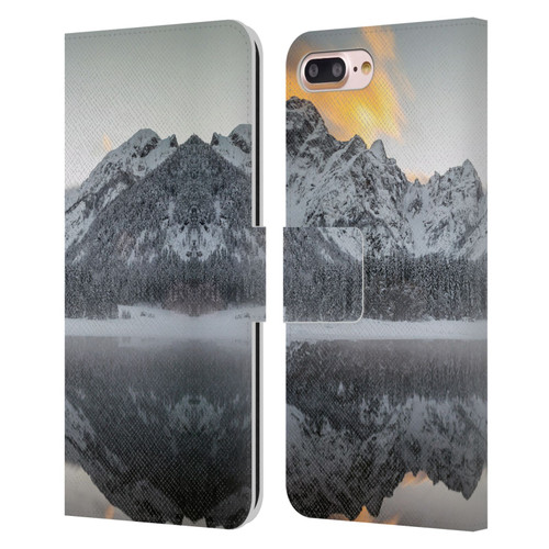 Patrik Lovrin Magical Lakes Sunset Clouds Over Mountains Leather Book Wallet Case Cover For Apple iPhone 7 Plus / iPhone 8 Plus