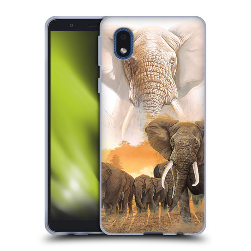 Graeme Stevenson Wildlife Elephants Soft Gel Case for Samsung Galaxy A01 Core (2020)