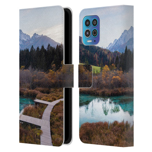 Patrik Lovrin Magical Lakes Zelenci, Slovenia In Autumn Leather Book Wallet Case Cover For Motorola Moto G100