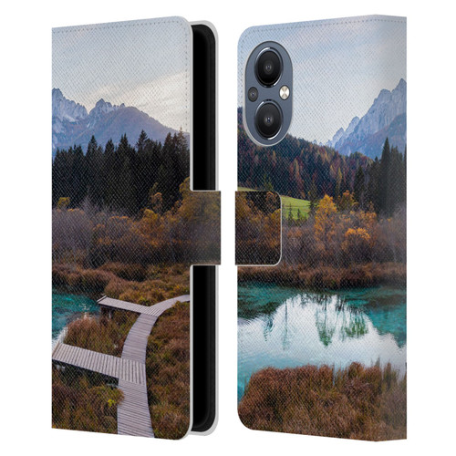 Patrik Lovrin Magical Lakes Zelenci, Slovenia In Autumn Leather Book Wallet Case Cover For OnePlus Nord N20 5G