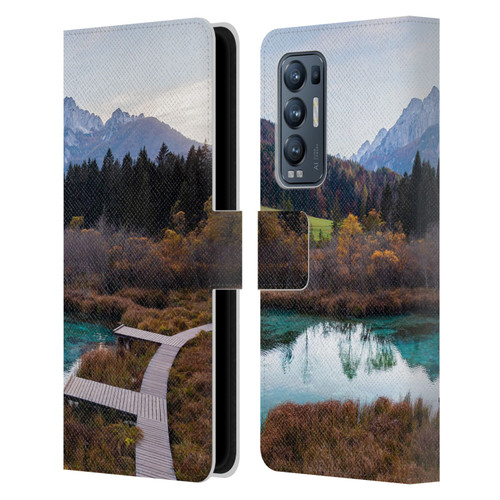 Patrik Lovrin Magical Lakes Zelenci, Slovenia In Autumn Leather Book Wallet Case Cover For OPPO Find X3 Neo / Reno5 Pro+ 5G