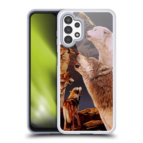 Graeme Stevenson Wildlife Wolves 2 Soft Gel Case for Samsung Galaxy A13 (2022)