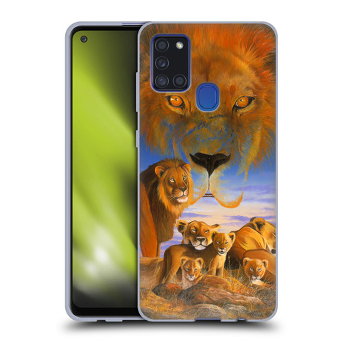 Graeme Stevenson Wildlife Lions Soft Gel Case for Samsung Galaxy A21s (2020)