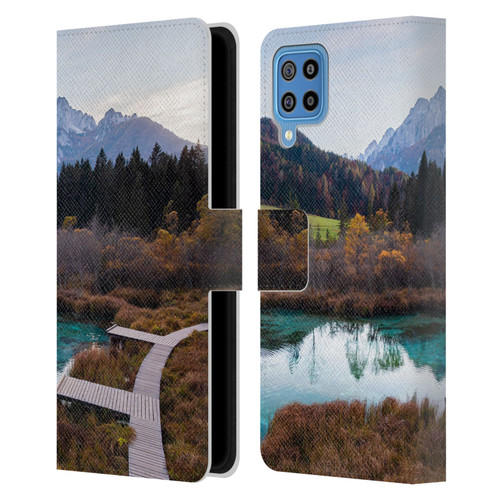 Patrik Lovrin Magical Lakes Zelenci, Slovenia In Autumn Leather Book Wallet Case Cover For Samsung Galaxy F22 (2021)