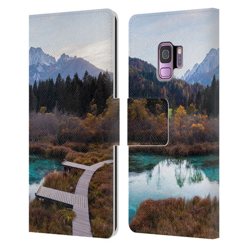 Patrik Lovrin Magical Lakes Zelenci, Slovenia In Autumn Leather Book Wallet Case Cover For Samsung Galaxy S9