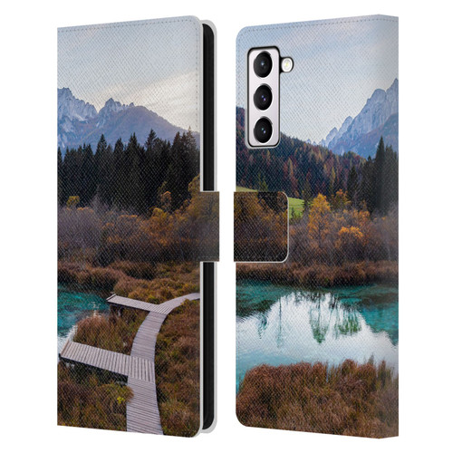 Patrik Lovrin Magical Lakes Zelenci, Slovenia In Autumn Leather Book Wallet Case Cover For Samsung Galaxy S21+ 5G