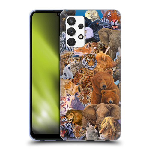 Graeme Stevenson Wildlife Animals Soft Gel Case for Samsung Galaxy A32 (2021)