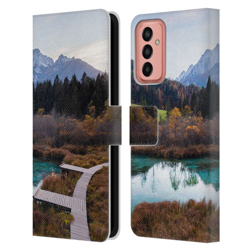 Patrik Lovrin Magical Lakes Zelenci, Slovenia In Autumn Leather Book Wallet Case Cover For Samsung Galaxy M13 (2022)