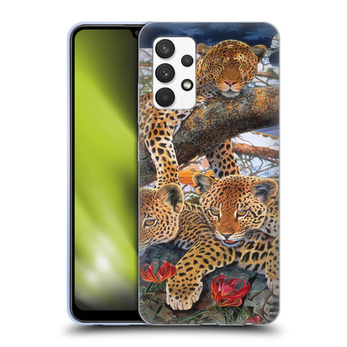 Graeme Stevenson Wildlife Leopard Soft Gel Case for Samsung Galaxy A32 (2021)