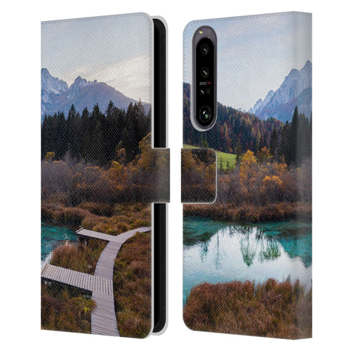Patrik Lovrin Magical Lakes Zelenci, Slovenia In Autumn Leather Book Wallet Case Cover For Sony Xperia 1 IV