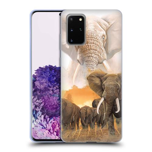 Graeme Stevenson Wildlife Elephants Soft Gel Case for Samsung Galaxy S20+ / S20+ 5G