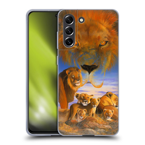 Graeme Stevenson Wildlife Lions Soft Gel Case for Samsung Galaxy S21 FE 5G