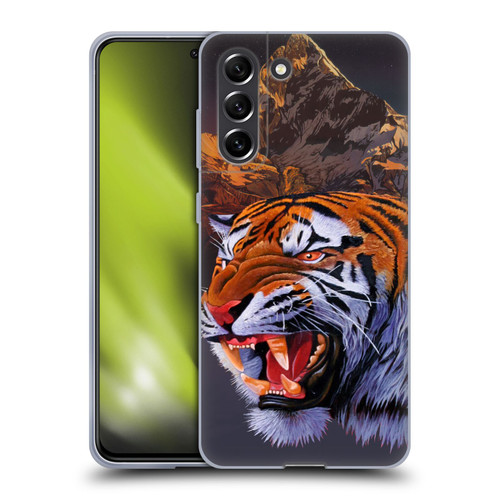 Graeme Stevenson Wildlife Tiger Soft Gel Case for Samsung Galaxy S21 FE 5G