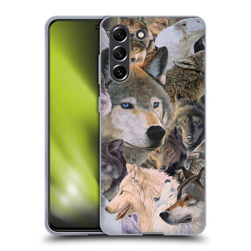 Graeme Stevenson Wildlife Wolves 1 Soft Gel Case for Samsung Galaxy S21 FE 5G