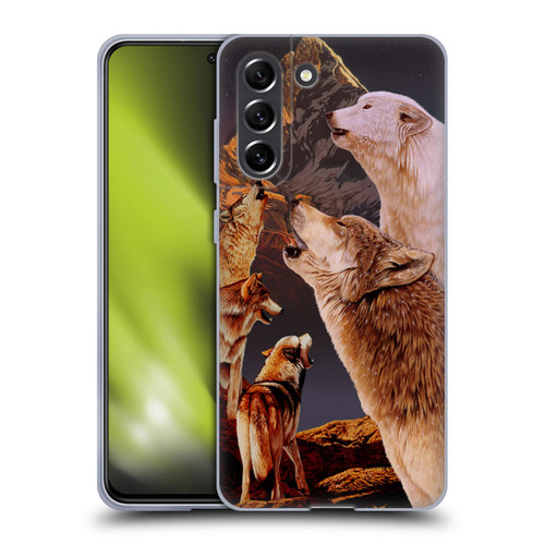 Graeme Stevenson Wildlife Wolves 2 Soft Gel Case for Samsung Galaxy S21 FE 5G