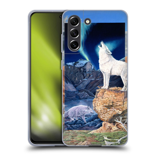 Graeme Stevenson Wildlife Wolves 3 Soft Gel Case for Samsung Galaxy S21 FE 5G