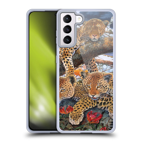 Graeme Stevenson Wildlife Leopard Soft Gel Case for Samsung Galaxy S21+ 5G
