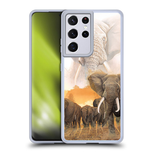 Graeme Stevenson Wildlife Elephants Soft Gel Case for Samsung Galaxy S21 Ultra 5G