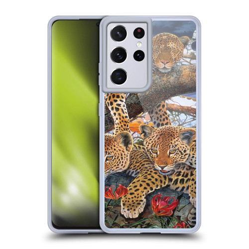 Graeme Stevenson Wildlife Leopard Soft Gel Case for Samsung Galaxy S21 Ultra 5G