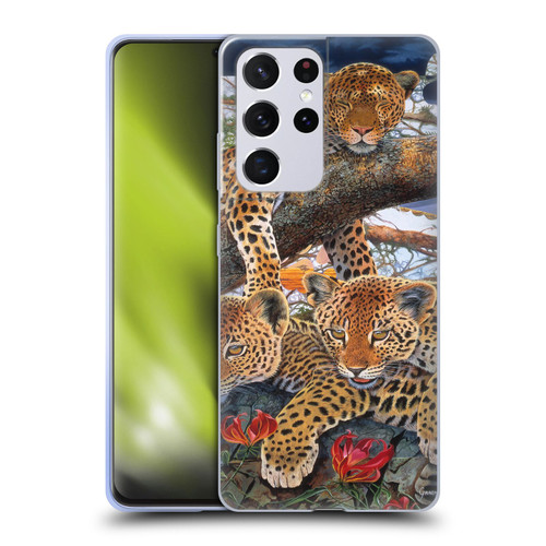 Graeme Stevenson Wildlife Leopard Soft Gel Case for Samsung Galaxy S21 Ultra 5G