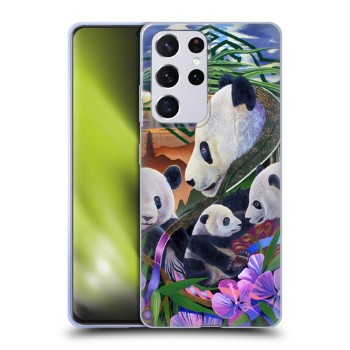 Graeme Stevenson Wildlife Pandas Soft Gel Case for Samsung Galaxy S21 Ultra 5G