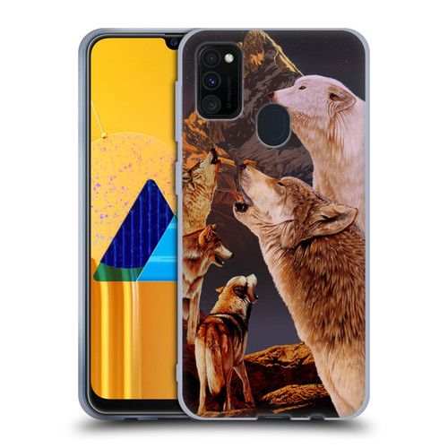 Graeme Stevenson Wildlife Wolves 2 Soft Gel Case for Samsung Galaxy M30s (2019)/M21 (2020)