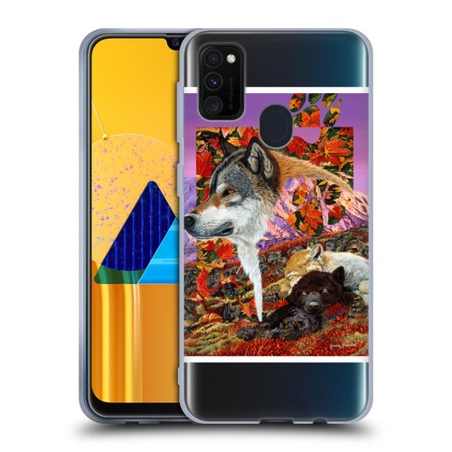 Graeme Stevenson Wildlife Wolves 4 Soft Gel Case for Samsung Galaxy M30s (2019)/M21 (2020)