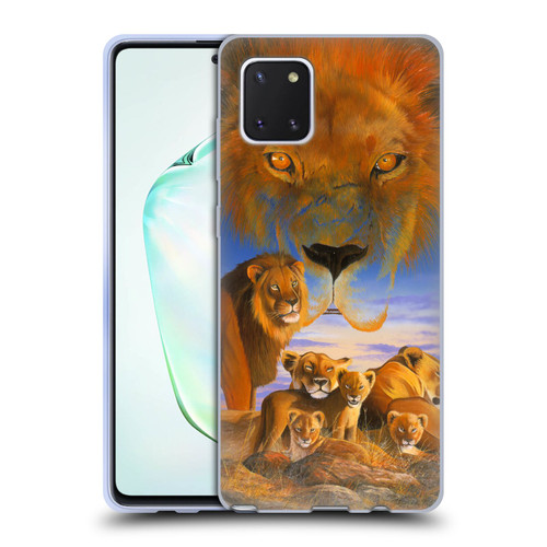 Graeme Stevenson Wildlife Lions Soft Gel Case for Samsung Galaxy Note10 Lite