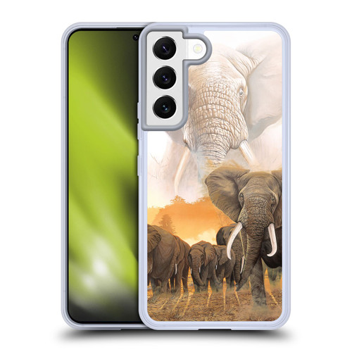 Graeme Stevenson Wildlife Elephants Soft Gel Case for Samsung Galaxy S22 5G