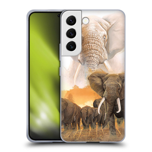 Graeme Stevenson Wildlife Elephants Soft Gel Case for Samsung Galaxy S22 5G