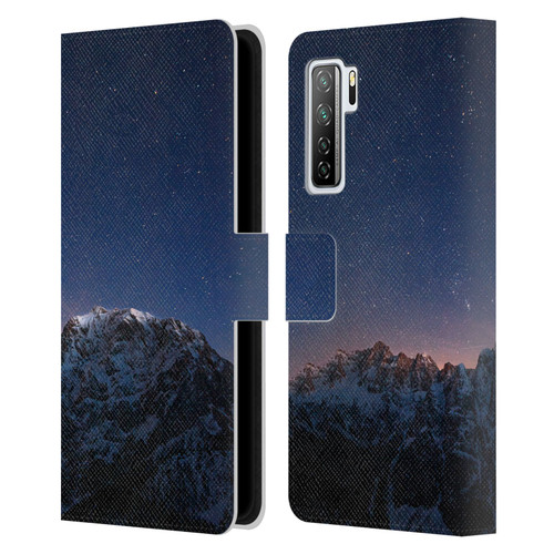 Patrik Lovrin Night Sky Stars Above Mountains Leather Book Wallet Case Cover For Huawei Nova 7 SE/P40 Lite 5G