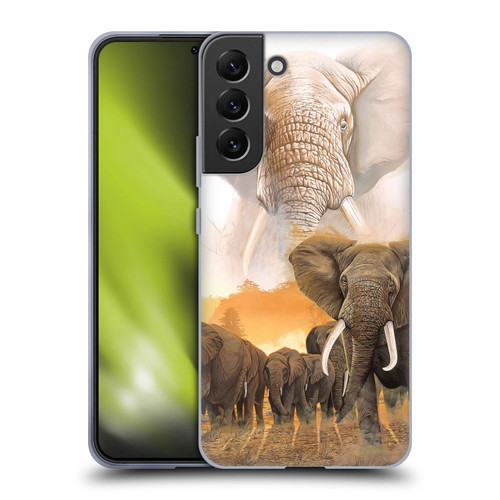 Graeme Stevenson Wildlife Elephants Soft Gel Case for Samsung Galaxy S22+ 5G
