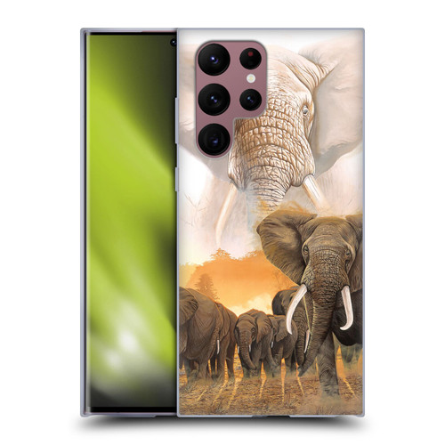 Graeme Stevenson Wildlife Elephants Soft Gel Case for Samsung Galaxy S22 Ultra 5G