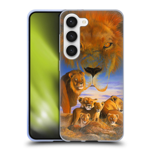 Graeme Stevenson Wildlife Lions Soft Gel Case for Samsung Galaxy S23 5G