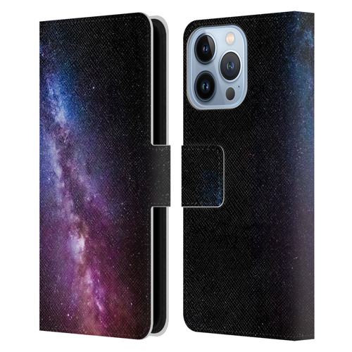 Patrik Lovrin Night Sky Milky Way Bright Colors Leather Book Wallet Case Cover For Apple iPhone 13 Pro