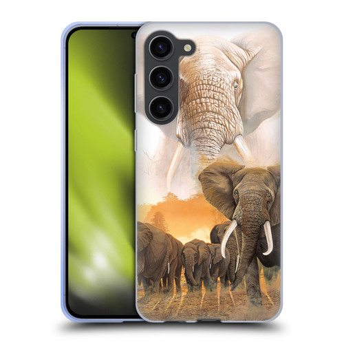 Graeme Stevenson Wildlife Elephants Soft Gel Case for Samsung Galaxy S23+ 5G