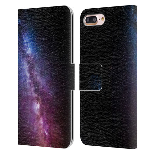 Patrik Lovrin Night Sky Milky Way Bright Colors Leather Book Wallet Case Cover For Apple iPhone 7 Plus / iPhone 8 Plus