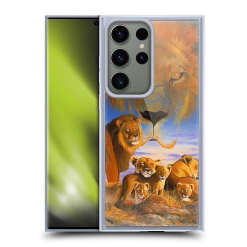 Graeme Stevenson Wildlife Lions Soft Gel Case for Samsung Galaxy S23 Ultra 5G