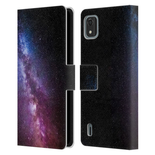 Patrik Lovrin Night Sky Milky Way Bright Colors Leather Book Wallet Case Cover For Nokia C2 2nd Edition