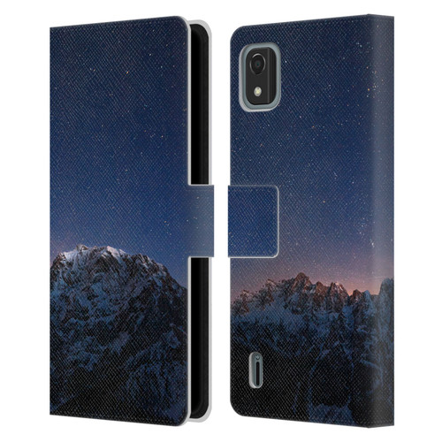 Patrik Lovrin Night Sky Stars Above Mountains Leather Book Wallet Case Cover For Nokia C2 2nd Edition