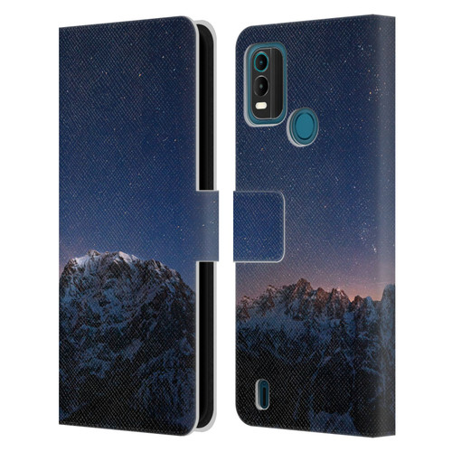 Patrik Lovrin Night Sky Stars Above Mountains Leather Book Wallet Case Cover For Nokia G11 Plus
