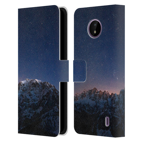 Patrik Lovrin Night Sky Stars Above Mountains Leather Book Wallet Case Cover For Nokia C10 / C20