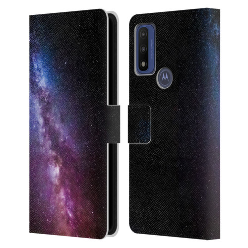 Patrik Lovrin Night Sky Milky Way Bright Colors Leather Book Wallet Case Cover For Motorola G Pure