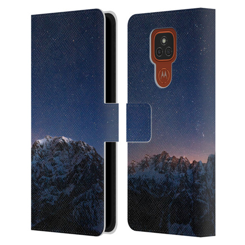 Patrik Lovrin Night Sky Stars Above Mountains Leather Book Wallet Case Cover For Motorola Moto E7 Plus